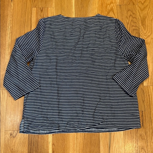 Women’s Talbots Linen Embroidered Blouse, Size XL - Picture 5 of 6